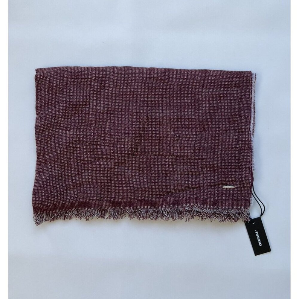 $143 Diesel Unisex Segrade Scarf In Red Made In Italy Unisize